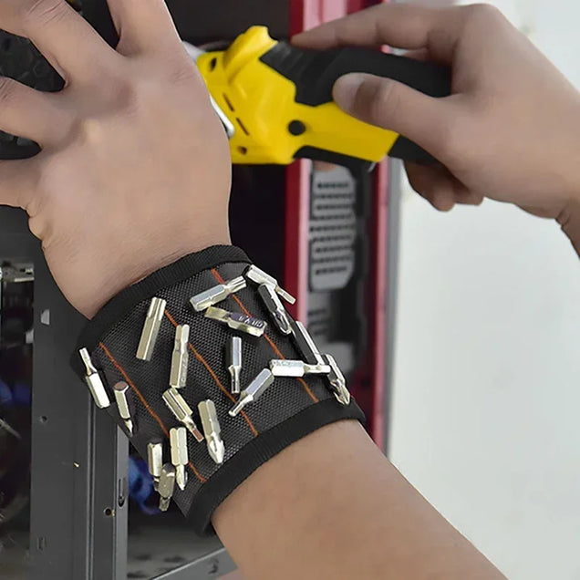 Magnetic Wristband for Holding Screws, Nuts, Nails